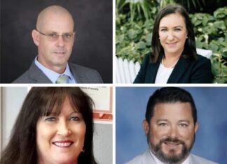 four different headshots of people in suits and ties